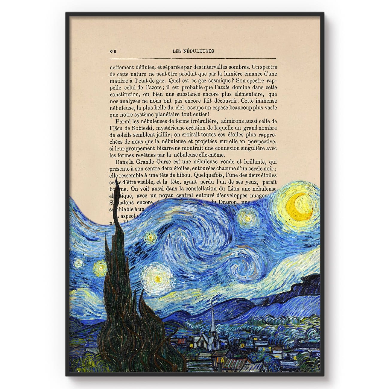 The Starry Night - Vincent van Gogh (Poster) - High Quality Poster